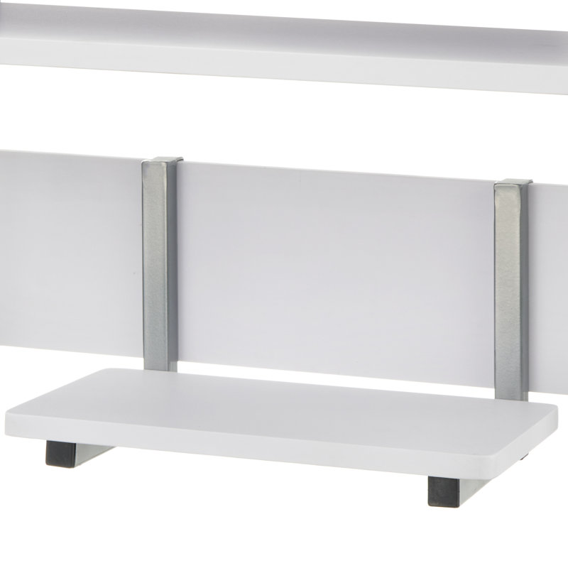Fuselier Metal Base Computer Desk Black Gray
